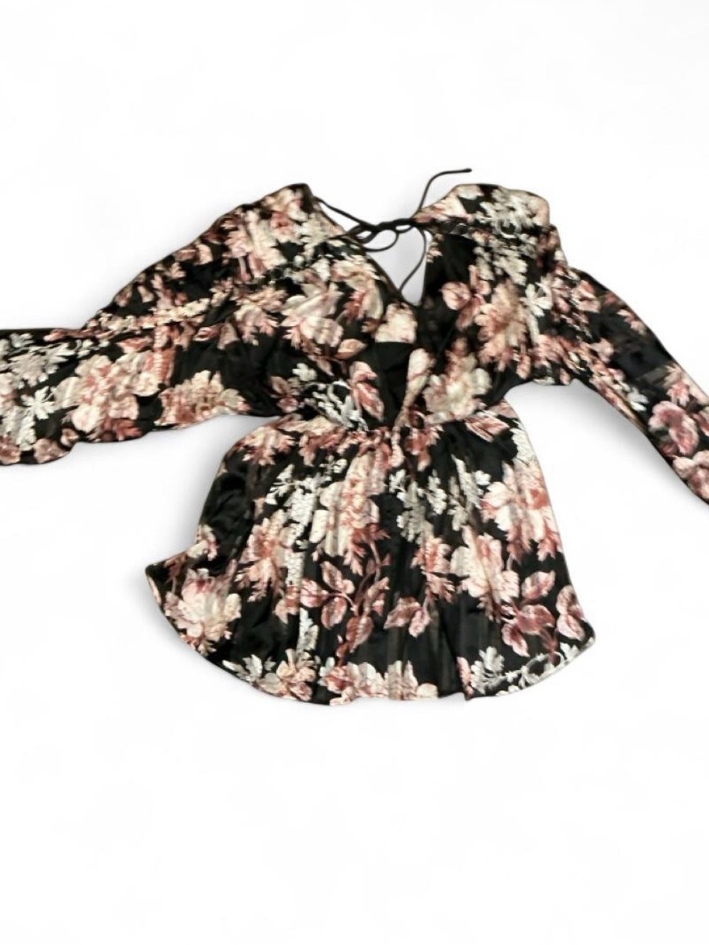 ASOS Floral Cutout Mini Dress Size 0 - Picture 4 of 5